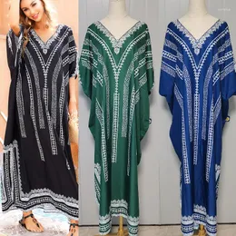 Ethnic Clothing 2023 Women Ramadan Eid Hijab Dress Dubai Abaya Turkey Large Size Muslim Fashion Print Dresses Islam Kaftan
