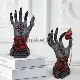 Itens de novidade Berserk Figura Hand of God estátua Anime Handcraft Resina Ornamento de Halloween esqueleto Fatuagem Craft Decoration adereços assustadores J230815