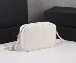 Bolsas de luxuosas bolsa de grife de uma bolsa de câmera de um ombro de ombro de crossbody saco de tira de tassel saco de couro bolsa de pele de bezerro elegante e elegante