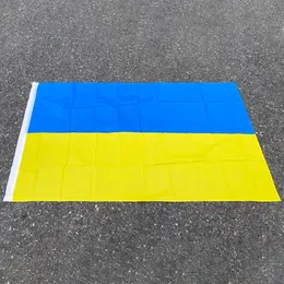 배너 플래그 3 피트 x 5ft 우크라이나 플래그 90x150cm 3x5ft 폴리 에스테르 우크라이나 vanner National Country Flag 230814