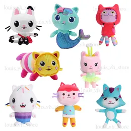 Nuovo Gabby Dollhouse Plush Plush Toy Mercat Cartoon Pimbole Animali Smiling Cat Cat Cat Cat Hug Gir Girl Dolls per bambini Fans Birthday Regali T230815