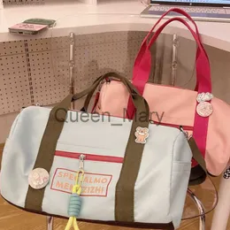 Duffel Bags Kawaii Nylon Reisetasche Süßigkeit ästhetische Umhängetasche Y2K große Kapazitätstasche Koreanische Ins Frauen Crossbody Tasche tragbare Gepäcktaschen J230815