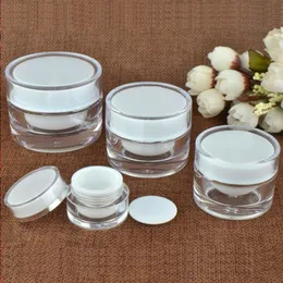 5 10 15 20 30 50 G ML Empty Clear Upscale Refillable Acrylic Makeup Cosmetic Face Cream Lotion Jar Pot Bottle Container with liners Ihlmx
