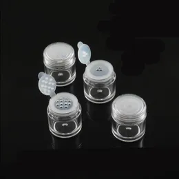 5G 5ML Vuoto di plastica Mini Trucco Polvere sfusa Scatola cosmetica Eyeshow Bottiglie di polvere Contenitore Correttore Polvere Setaccio Vaso con coperchi a vite Epmv