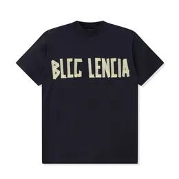 BLCG LENCIA UNISEX 여름 티셔츠 여성 대형 헤비급 헤비급 100%면 직물 트리플 스티치 솜씨 플러스 사이즈 탑 티스 SM130152