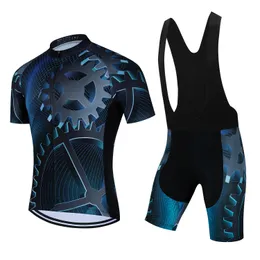 Rowerowe koszulki 2023 Zestaw roweru szosowego Mężczyzn Summer MTB Team Ubrania munduru z krótkim rękawem Triathlon SKINSUSU ROPA DE HOMBRE 230815