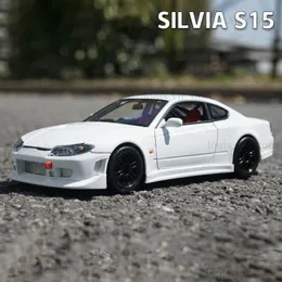 Welly 1 24 Nissan Silvia S15 Supercar alumn Model samochodowy Diecasts Pojazdy zabawkowe Odbierz samochód