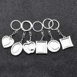 FOTO FODO FOLHO Chavelha liga Localet Lover Picture Key Chain Tecla anéis de coração Pingentes de coração para homens homens Presente de aniversário