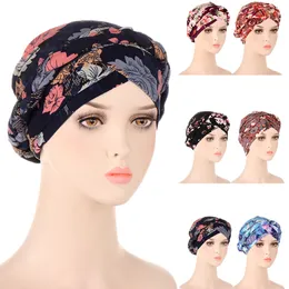 New Women Women African Print Turban Braid Hijab Chemo Cap Muslim Headscarf Beanies Bonnet Hat Hat