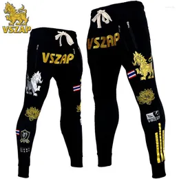 Męskie spodnie Vszap Muay Thai Fighting Spoders Kirin Lotos Spitpants Fitness MMA Sports Fight Running