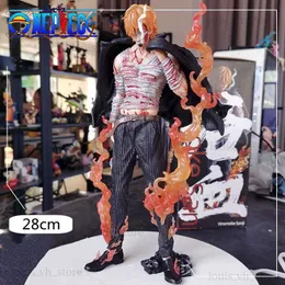 28cm de uma peça Vinsmoke Sanji GK Anime Figura PVC Ação Feliz Modelo Colecionável Blood Luffy Boys Toys para Ldren Gift T230815