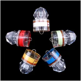 Andra trädgårdsförsörjningar Deep-Sea Diamond Light Lure Night Fishing Led Fish Poly Underwater Luminous Waterproof Trap Gear 304 R2 Drop D DHMCW