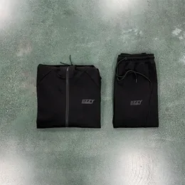 Men s Tracksuits LIZZY TECH SET Black Zipper Hoodie Suits Original Design Quality Sweatshirt And Sweatpants Street Wear 230814