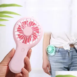 Вечеринка благосклонна USB Mini Wind Power Handheld Fan Удобный и тракл -портативный студенческий офис милый маленький охлаждающий капля Доставка hom G G DH359