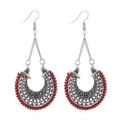 Fashion Dangle Earrings 4 Colors Boho Drop Rope Earrings Bohemian Vintage Silver Long Earring For Women Gift Jewelry7340353