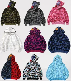 Hoodies Tasarımcı Erkek Hoodie Köpekbalığı Aydınlık Köpekbalığı Köpekbalığı Hoodie Camo Baskı Sonbahar Yeni Hoodie Erkek Teknolojisi Saf Pamuk Hırka Tam Zip Köpekbalığı Kapşonlu L6