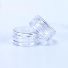 2ml/2gram化粧品プラスチックポットジャー28x13mmネジ蓋化粧品クリームアイシャドウネイルパウダージュエリーe-liqui ctrvの透明な丸いサンプルサイズ