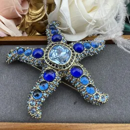 Broşlar zamansız wonder retro zirkonia denizyıldızı broş pimleri kadınlar için tasarımcı mücevher pisti tatlı güzel hediye gotik 5387