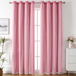 Cortina de garotas cor de cortina de garotas de garotas Dream Star Blackout Curtains for Kids Rooms Girl Princesa Cortina para a filha Janela R230815