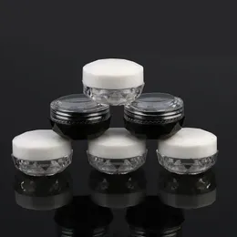 3ML 5G Scatola per crema a forma di diamante Bottiglia in acrilico Crema per diamanti Glitter per unghie Pentole Confezione per trucco Vasetti per crema Imballaggio cosmetico Bhpnq