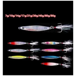 Esche attira ima metal cast gigoro fusione jigging piombo pesce bassino pesca ad esche artificiale attrezzatura 7g 10g 14g 17g 21g 30g 40g dhprg