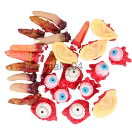 Novelty Items 5pcs Halloween Decor Horror Props Bloody Broken Finger Eyeball Ear Tricky Toy Fake Body Organs for Haunted House Party Supplies J230815