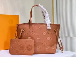 Ny stil handväska axelväska läder lyxig designer klassisk modehandväska för damer M45685 orange