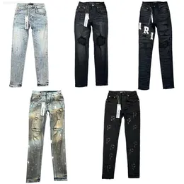 Ksubi Jeans lila Jeans Herrenhosen Pantalone Herren Jeans zerrissen Jeans gerade reguläre Jeans Denim Tränen gewaschen 642