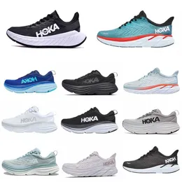 Treinadores Hokas Bondi 8 Carbon X2 Running Shoes Men masculino Botas locais Kawana Challenger ATR 6 One Runner Lifestyle Shock White Black Blue Clifton Outdoor Sneakers S9