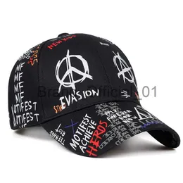 Yeni Grafiti Baskı Beyzbol Kapağı%100 Pamuk Moda Günlük Şapka Erkekler ve Erkekler Ayarlanabilir Güneş Kapakları Hip Hop Dad Hats X0815