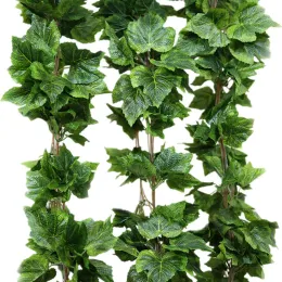 10pcslot искусственный шелковый виноградный лист лист гирлянда искусственные виноградные виноград