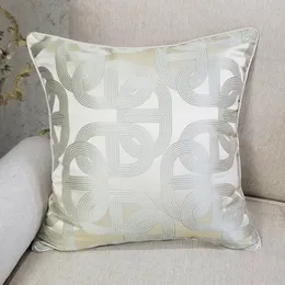 Kuddefodral Samtida geometrisk beige kuddefodral guld silver ellips soffa stol designer kudde täcker dekorativt fyrkantigt hem 45x45cm 230814