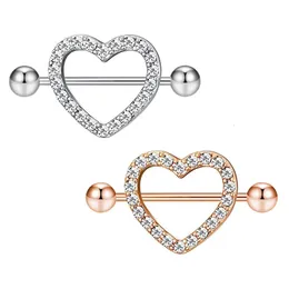 Labret Lip Piercing Jewelry 14g Dainty Cz Love Heart Rings Nipple Rings Lage Ring Steel Women Women 58 "16mmbody Jewelry 230814