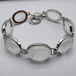 Link Armbänder klare Kristall Steinperlen Armband Armreifen 8 Zoll Schmuck für Frauen Geschenk G069