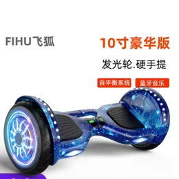 السلع الرياضية الأخرى 10 بوصة Lightemitting Wheel Electric Skooter Scooter الكبار Twowheel Self 230815