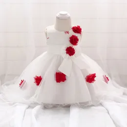 Abiti da ragazza Abiti da bambina Abito Christen Borns Didler Dress1st Birthday Baptem Flower Princess First Ceremony Party Evening Vestido 230815