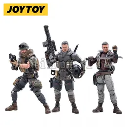 Military Figures JOYTOY 118 Action Figure 3PCSSET Dark Source Characters Trio Anime Collection Military Model 230814