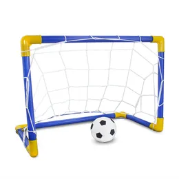 Balls kapalı mini katlanır futbol gol net set set pompa ev oyunu açık oyun oyuncakları çocuk spor eğitim ekipmanları 230815