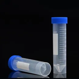 50ml Plastic Screw Cap Flat Bottom Centrifuge Test Tube with Scale Free-standing Centrifugal Tubes Laboratory Fittings Vxxmx