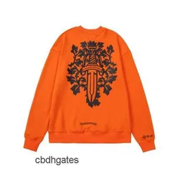 Hoodies Swatters Bluets Chromezhearts 2023 Cor Corolla Heart Swater Płaszcz Unisex Orąłem Orange Vine Vine Flower Sword Ins Lose Top