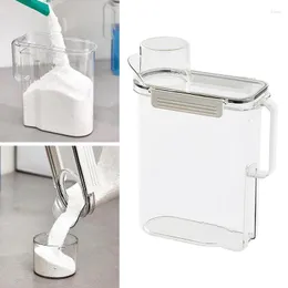 Storage Bottles Laundry Detergent Dispenser Refillable Airtight Leak Proof Bleach Container Washing Powder Box Cleaning Tool