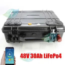 48V 30AH 51.2V LifePO4 2000W Tricycle litio Tricycle Ebike Scooter Scooter Ups 50A BMS + 5A Charger