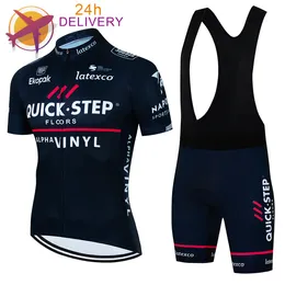 사이클링 저지 세트 Quickstep Pro Summer 세트 자전거 유니폼 통기 가능한 산악 자전거 의류 Maillot Ropa Ciclismo 230814