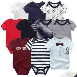 Bebek Bebek 5 Pack Infantil Tulum Erkek Kız Kıyafetleri Yaz Yüksek Kaliteli Doğum Ropa Bebe Giyim Kostümü 210824 Drop Deli Dhmus