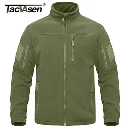 Giacche da uomo Tacvasen Full Zip Up Tactical Green Fleece Giacca Terma Calda Calsa Capotti da lavoro da uomo Giacca Safari Giacca Safari Outni di Outnitore 230814 230814