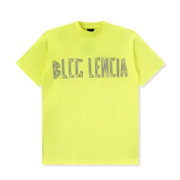BLCG LENCIA UNISEX 여름 티셔츠 여성 대형 헤비급 헤비급 100%면 직물 트리플 스티치 솜씨 플러스 사이즈 탑 티스 SM130151