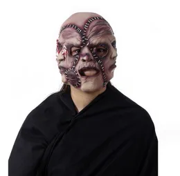 Korkunç Üç Yüz Maskesi Masquerade Cosplay Party Props Korku Lateks Kafatası Şeytan Maskesi Korkunç Ürpertici Çocuklar Yetişkinler Cadılar Bayramı Maskeleri