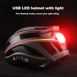 Hełm rowerowy Hełm rowerowy MTB Ride LED LED LED RACING Rower Rower Men and Women Outdoor Sports Pro Casco Bicicleta Safety Cap 230815