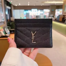 2023 Luxury Designer Caviar Card Holder Genuine Leather Purse Fashion Y Womens Purses Mens Key Ring Credit Cards Wallet Bag Travel248N
