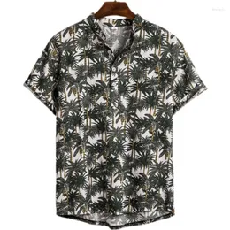 Men's T Shirts 2023 Summer Hawaii Short Sleeve 3D Printed Flower Casual Social Shirt Top Evening Vacation Style Tropical Beach